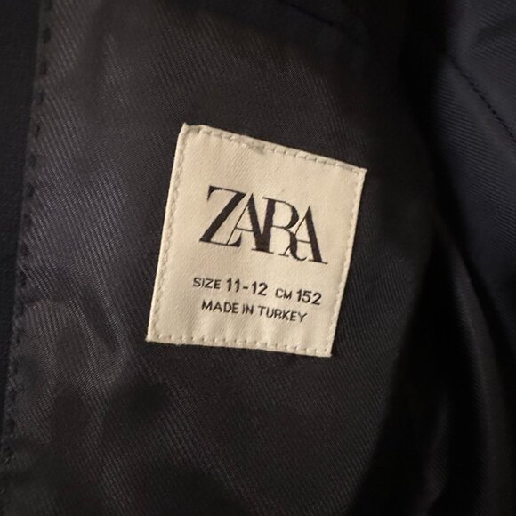 Zara Boys size 11-12 Blue Suit (Jacket and Pants sold together) - Picture 3 of 8